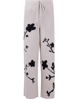 Peraluna Lady Sakura Knit Trouser - White