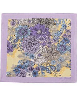 lords of harlech Hudson Dream Meadow Merino Handkerchief Pocket Square - Blue