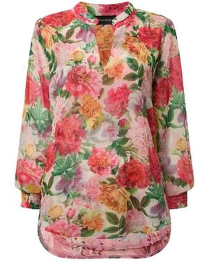 James Lakeland Botanical Floral Print Blouse - Red