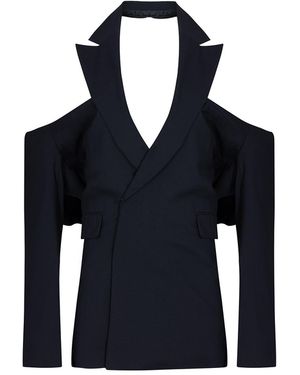 Ayana Designs Classic Double Breasted Tailored Coat - Blue