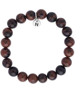 Nellou Jewellery Affinity Mahogany Obsidian Gemstone Bracelet - Brown
