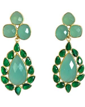 Magpie Rose Theia Aqua Earrings - Green