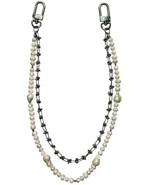 Urbane Jewelry Studio Freshwater Pearl Pant & Bag Chain - Metallic