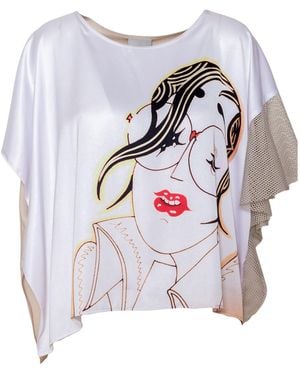 ARTISTA Dori Printed Top - White