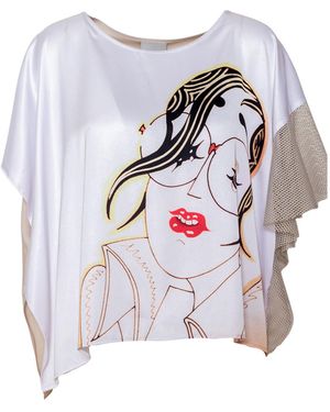 ARTISTA Dori Printed Top - White