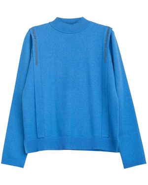 Niza Jersey With Decorative Ppiping On The Top - Blue