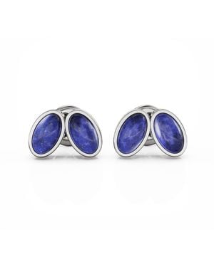Linda Fiore You & Me Baby Sterling Earrings With Lapis Lazuli - Blue