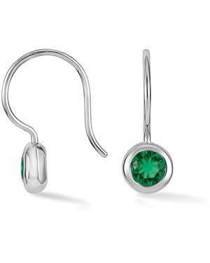 Dower & Hall Garnet Dewdrop Earrings - Green