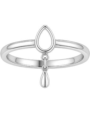Lucy Quartermaine Petal Drop Ring - White