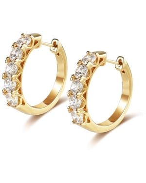 Retro Chic Aurelia Tennis Earrings - Metallic