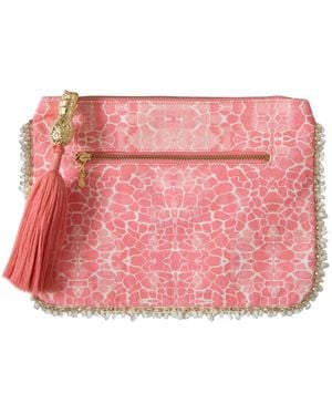 Sophia Alexia Candy Pebbles Clutch Bag - Pink