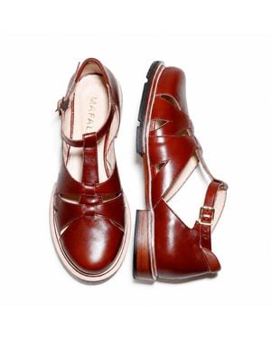 Mafalda Maite Fisherman Sandals - Red