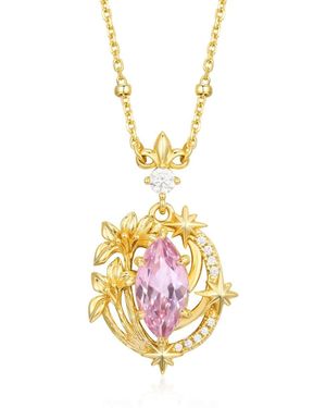 Azura Jewelry New York Astral Bloom Morganite Necklace Vermeil - Metallic