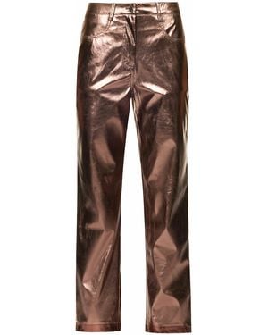 Amy Lynn Lupe Mocha Metallic Pants - Brown