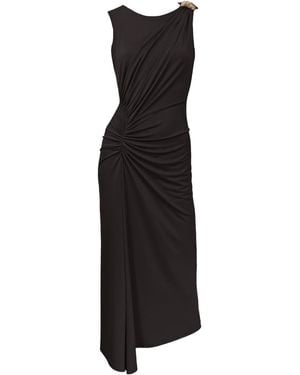 Me & Thee Prima Donna Dress With Brooch Detail - Black