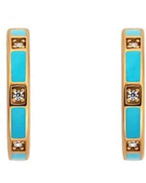 Karma and Luck Serene Sensations Hoop Earrings - Blue