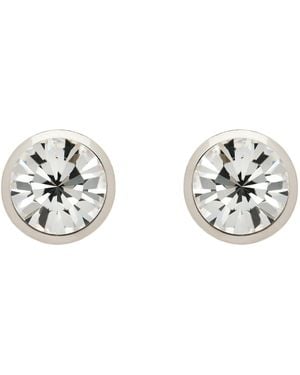 Emma Holland Jewellery Platinum Crystal Stud Earrings - Metallic