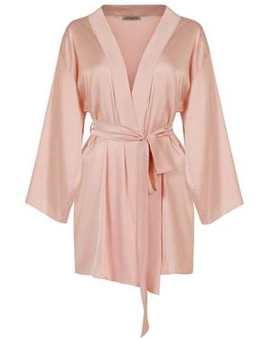 Avenue 8 Mini Silk Robe - Pink