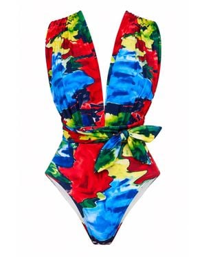 ROSIE BILLINGTON Amnesia Multi-Way Swimsuit - Blue