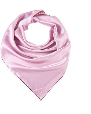 Soft Strokes Silk Pure Silk Scarf Peony Solid Colour Collection Sorbet Large - Pink