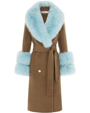 Hortons England Belgravia Cashmere Coat - Blue