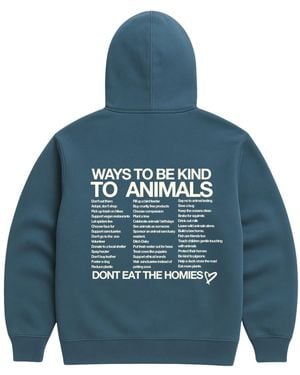 Dont Eat the Homies Ways To Be Kind To Animals Hoodie - Blue