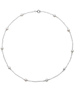 Kiri & Belle Orla Pearl And Chain Sterling Necklace - Metallic