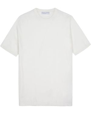 Paul James Knitwear Superfine Merino Wool Illario Knitted T-Shirt - White