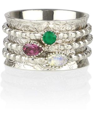 Charlotte's Web Jewellery Ananda Silver Spinning Ring - White