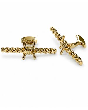 Gresham Blake Barbed Wire Cufflinks - Metallic