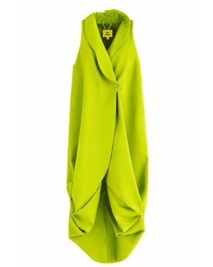 Julia Allert Long Double Breasted Blazer Vest - Yellow