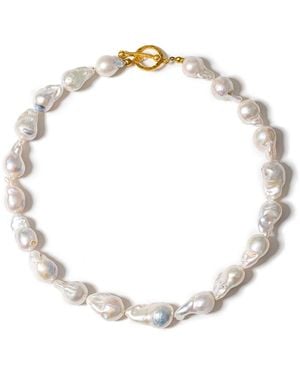 Kybele Studio Positano Necklace With Baroque Pearls - Metallic