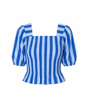 Mind Traveler Beth Striped Top - Blue