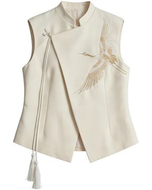 Silkinc Jinghong Swan Goose Waistcoat - Natural