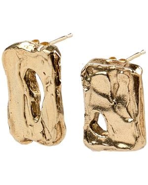 De Roms Abstract Molten Soulmate Earrings - Metallic