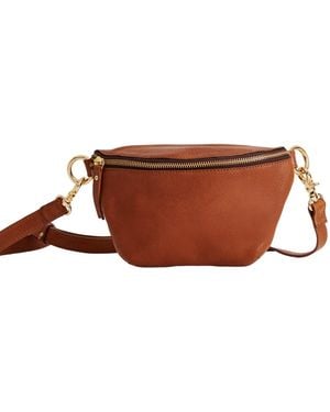 VIDA VIDA Luxury Leather Sling Bum Bag Tan - Brown