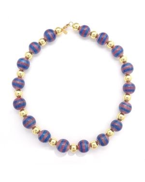 Hye Jane Jewelry Soleil Sphere Beaded Necklace - Blue