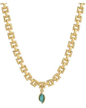 Leeada Jewelry Celine Chain Necklace - Metallic