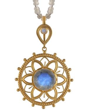 Emma Chapman Jewels Bali Moonstone Statement Pendant - Metallic