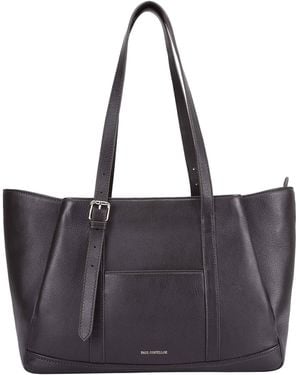 Paul Costelloe Caroline Leather Tote Bag - Black