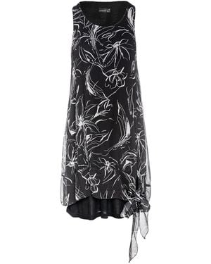 Conquista Sleeveless Double Layer Dress - Black