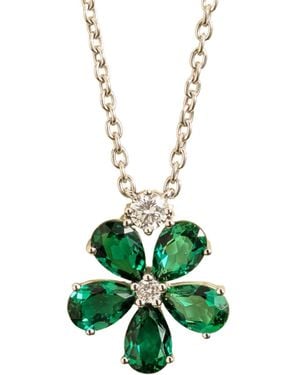 Juvetti Florea Necklace Emerald & Diamond - Green
