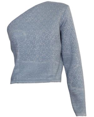 Maria Aristidou Eira One Shoulder Top - Blue