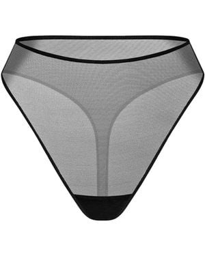 Zhilyova Ocean High-Waisted Thong - Grey