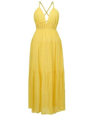 Smart and Joy Strappy Maxi Summer Dress - Yellow