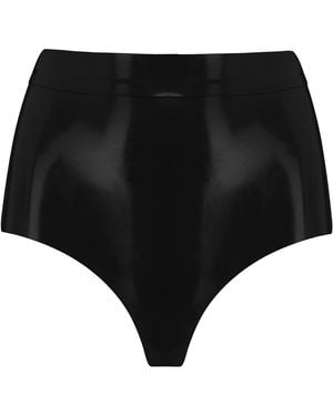 Elissa Poppy Latex Disco Pant - Black