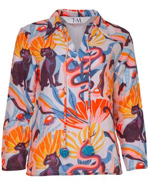 Tiger and the Monkey The Claire Triple Gauze Shirt - Blue