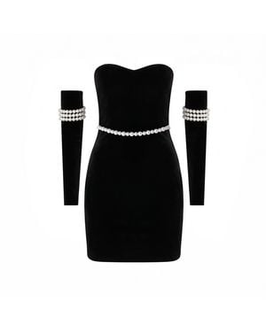 Nur Karaata Amara Mini Dress - Black