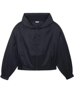 Mamu Dream Washable Organic Stretch Silk Bomber Jacket - Blue
