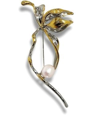 Ninemoo Lilium Paradox Brooch - Metallic